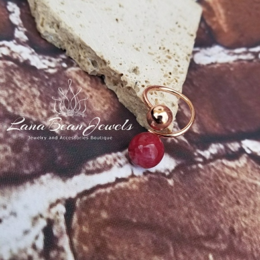 Stone and metal bead ring